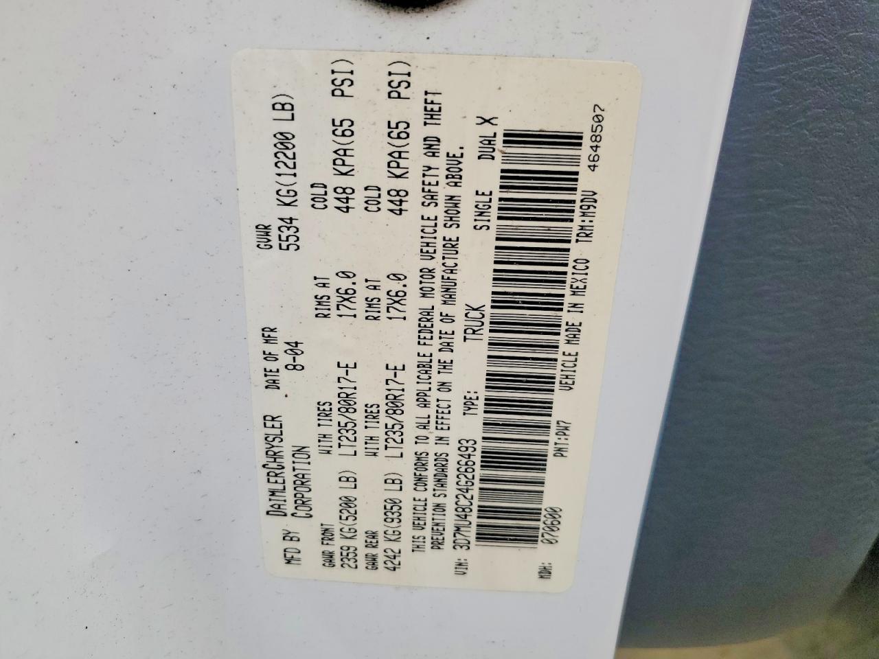 2004 Dodge RAM 3500 ST