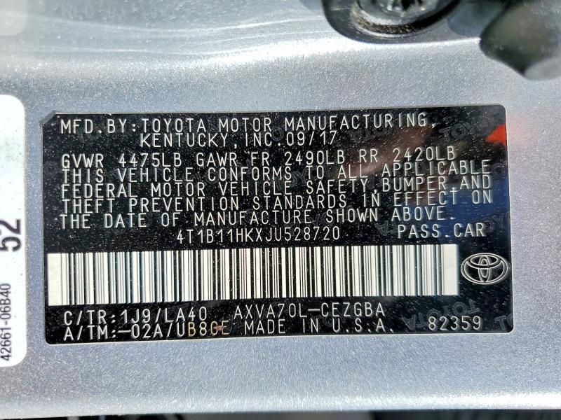 2018 Toyota Camry xle