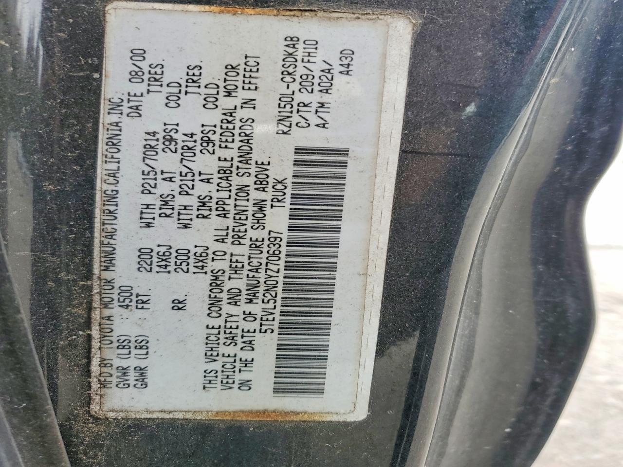 2000 Toyota Tacoma Base