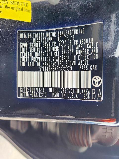 2015 Toyota Corolla le