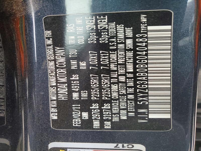 2011 Hyundai Santa fe gls