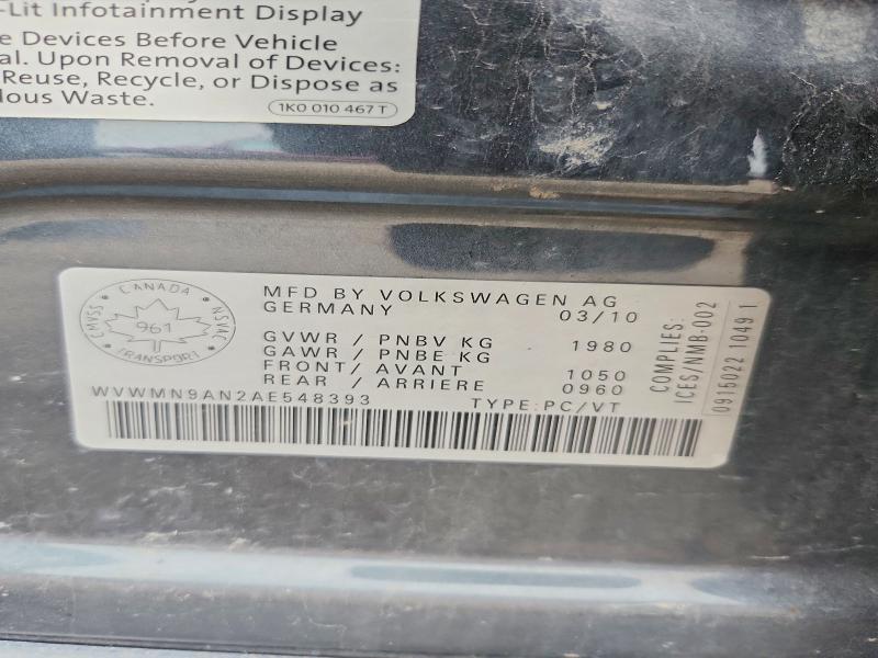 2010 Volkswagen Cc Sport