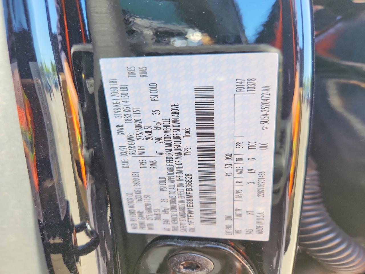 2021 Ford F150 Supercrew