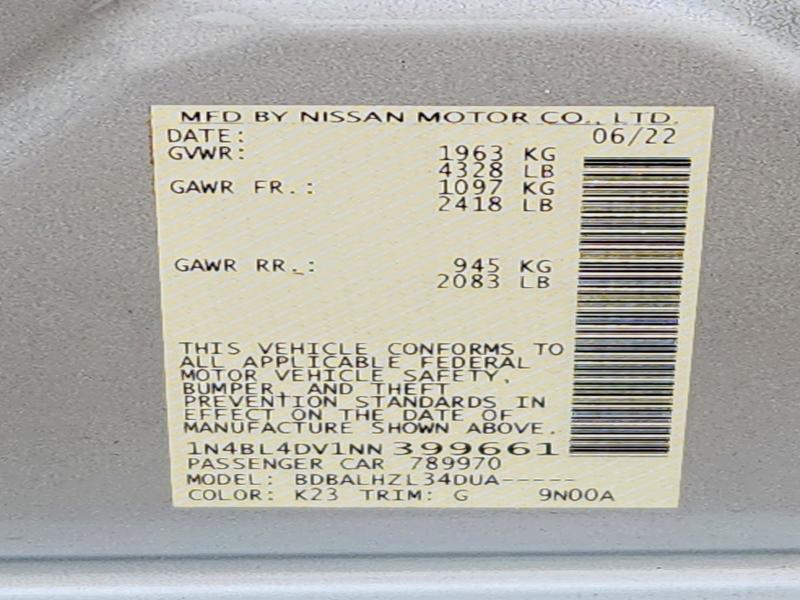 2022 Nissan Altima sv