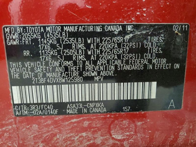 2011 Toyota Rav4 Base