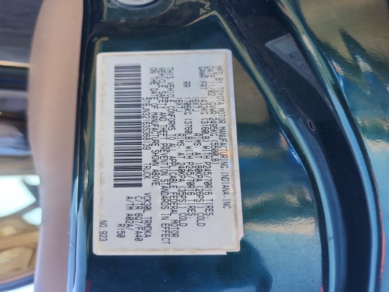 2003 Toyota Tundra Base
