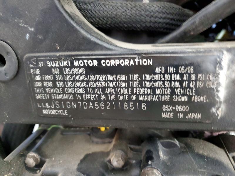 2006 Suzuki GSX-R600 K6