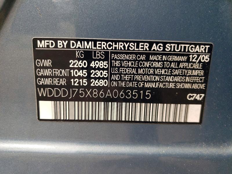 2006 Mercedes-Benz Cls 500c