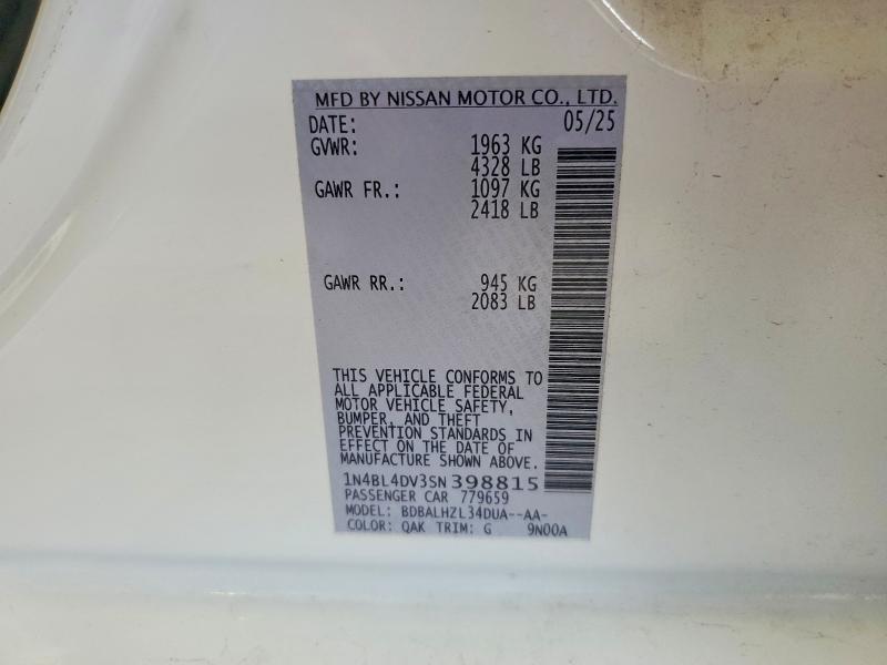 2025 Nissan Altima sv