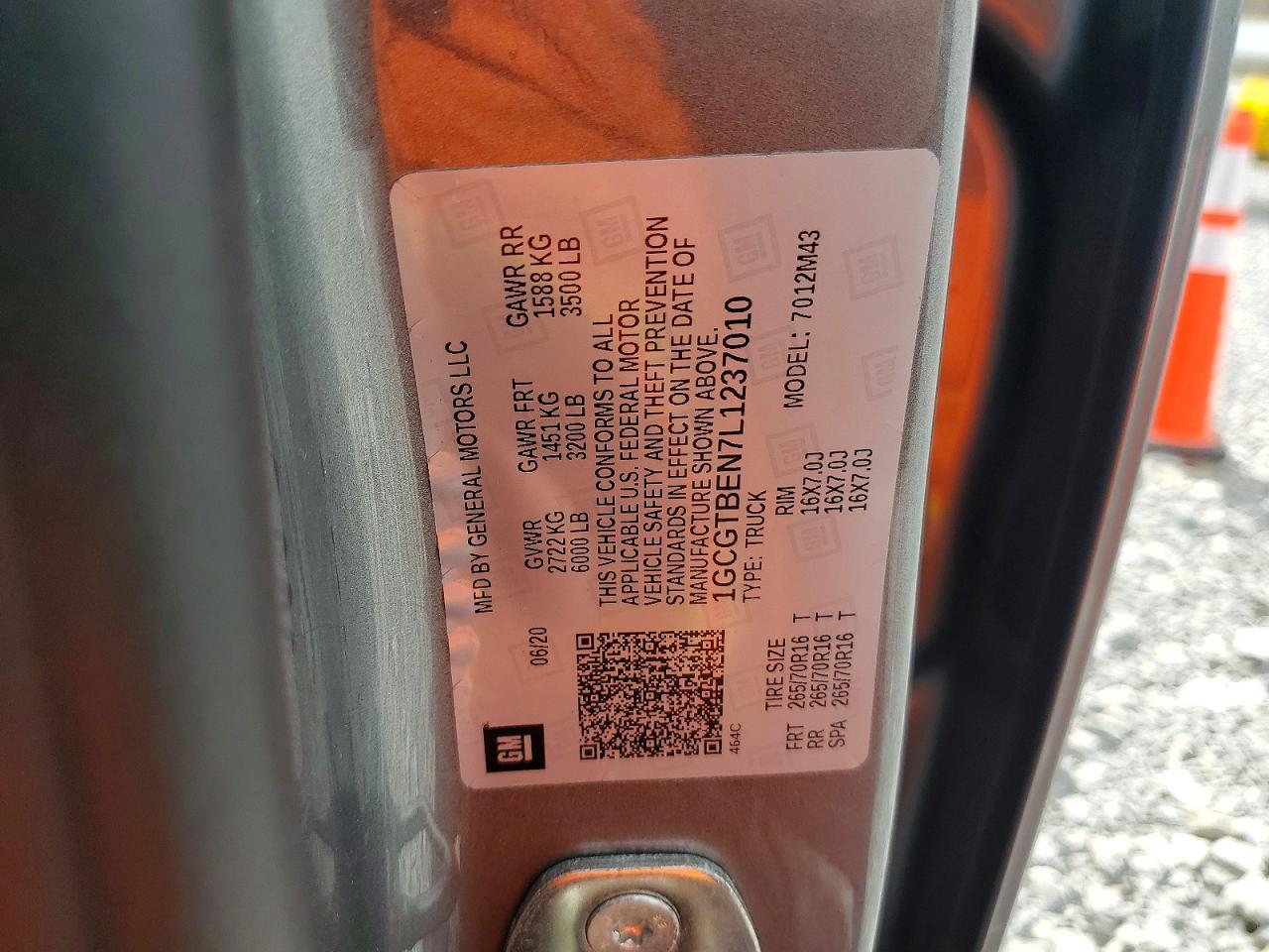 2020 Chev Colorado