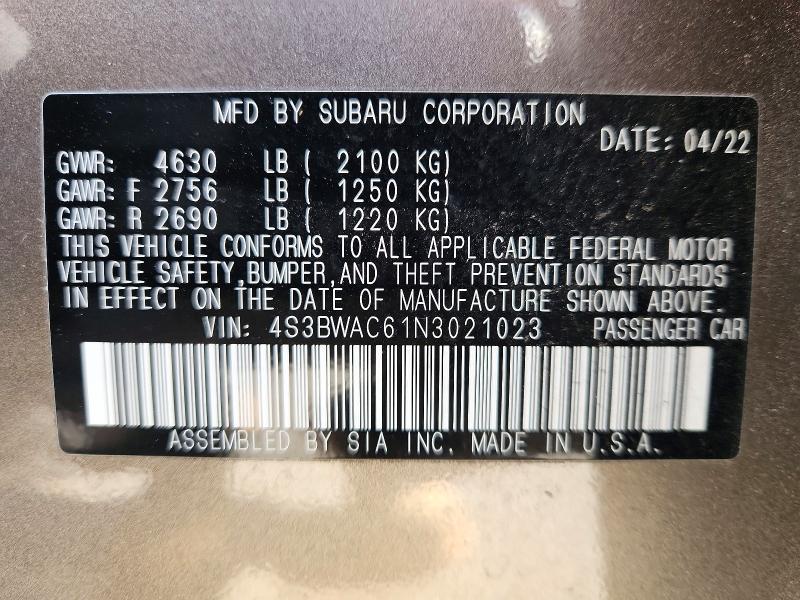 2022 Subaru Legacy Premium