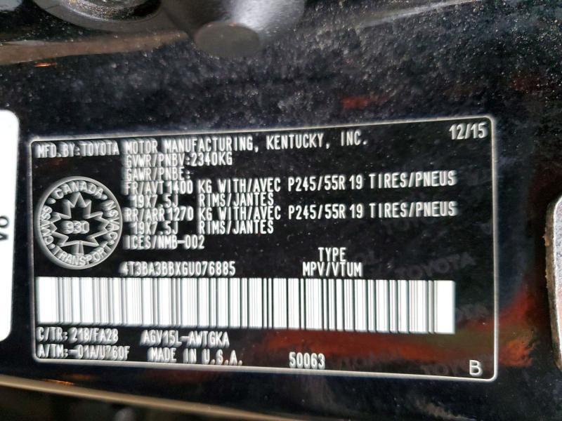 2016 Toyota Venza xle