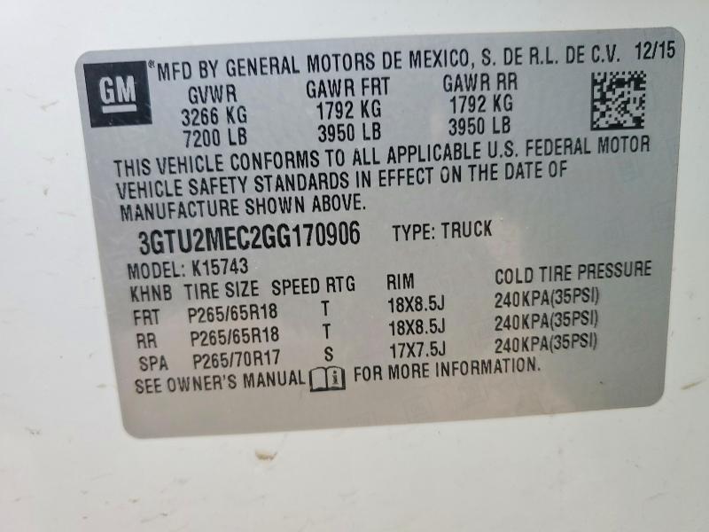 2016 GMC Sierra K1500 SLE