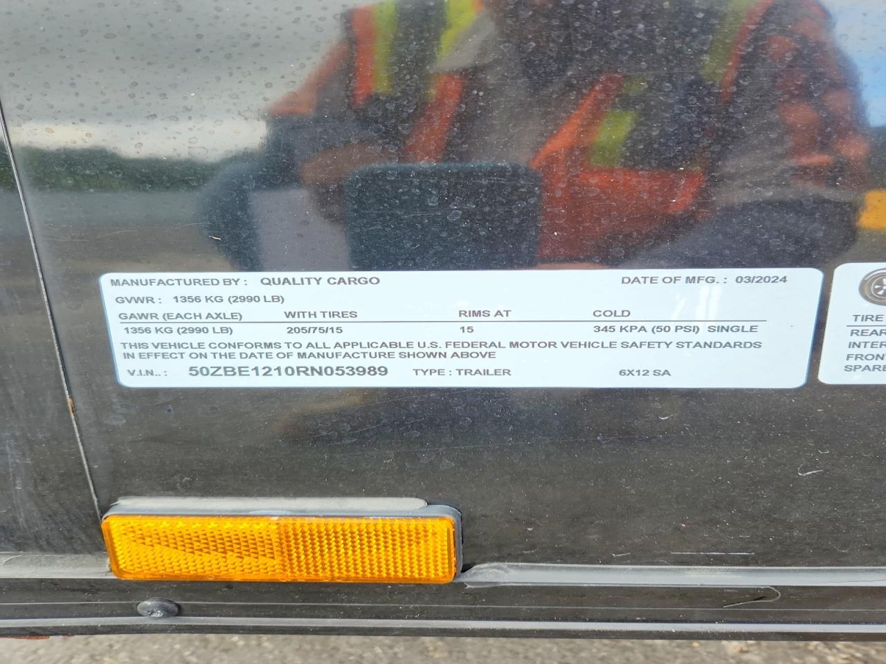 2024 Quality Cargo 6X12 SA Enclosed Cargo Trailer