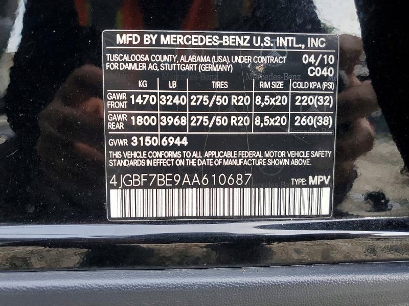 2010 Mercedes-Benz Gl 450 4matic
