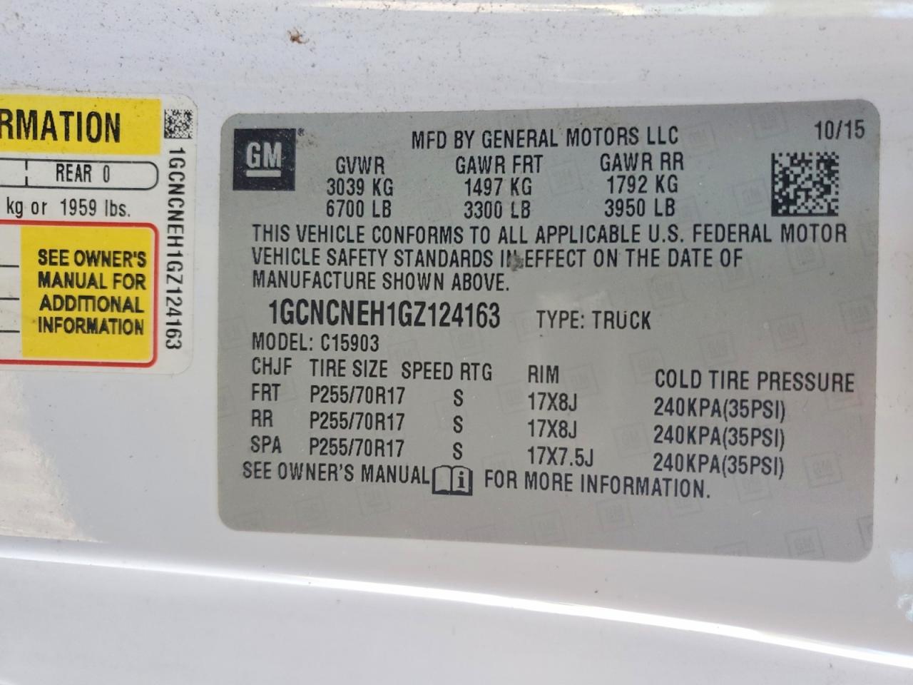 2016 Chevrolet Silverado C1500