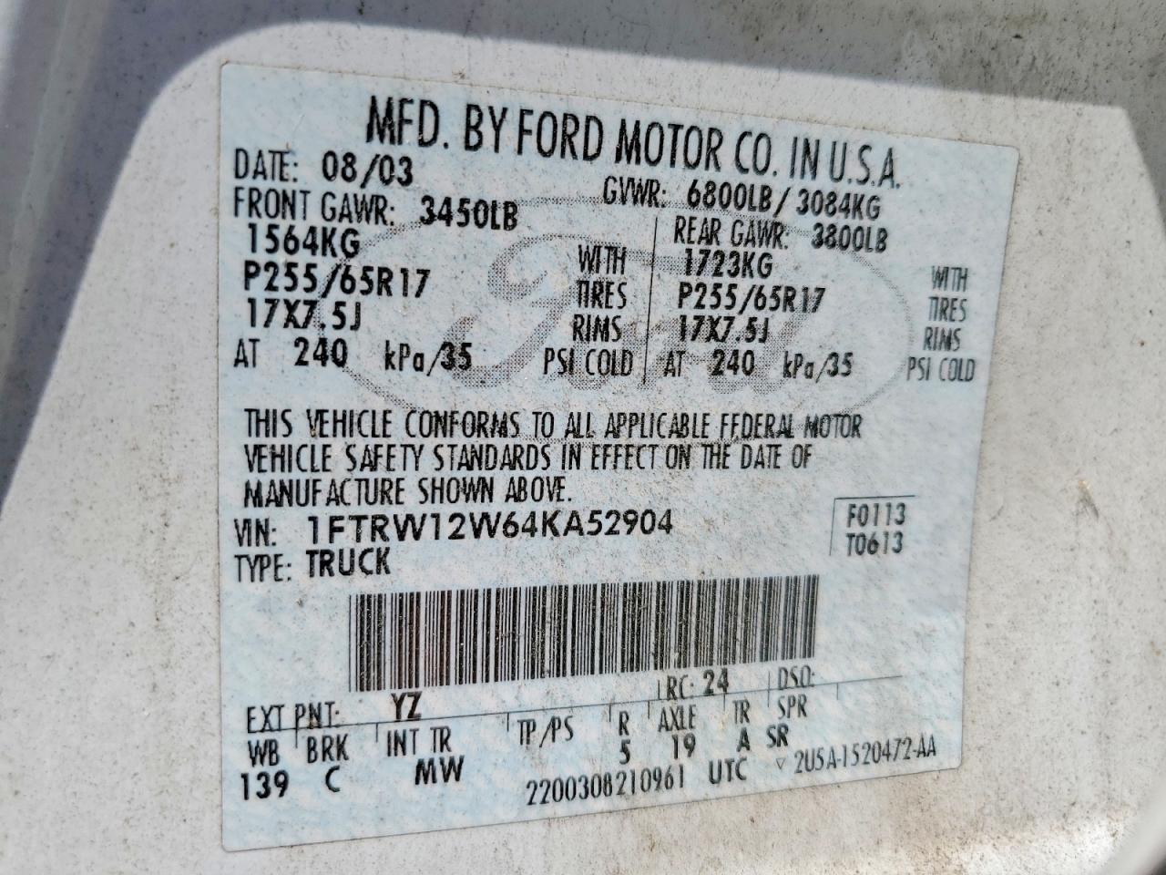2004 Ford F150 Supercrew