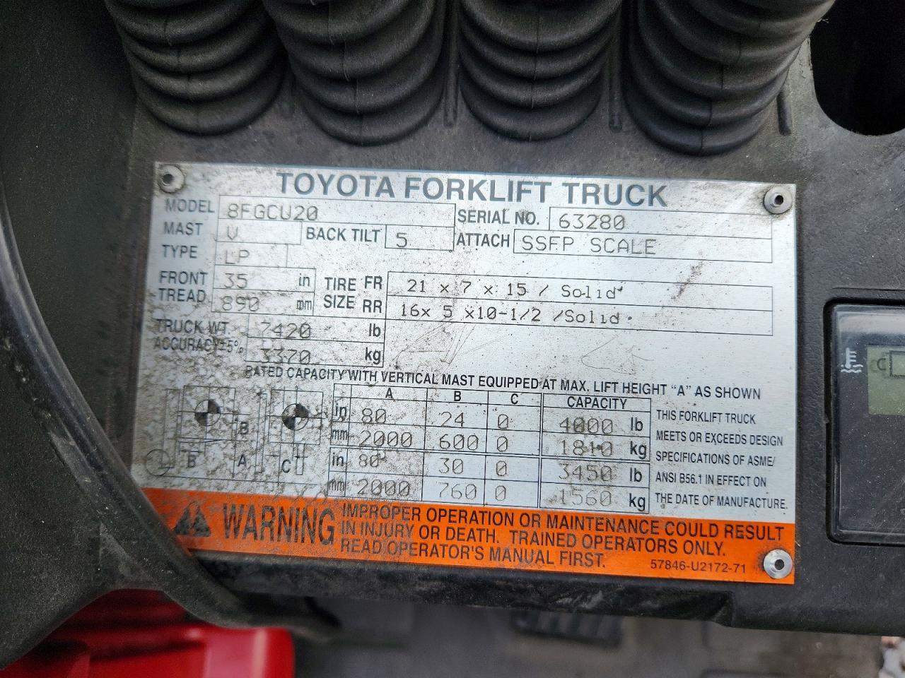 2014 Toyota 2014 Toyt Forklift