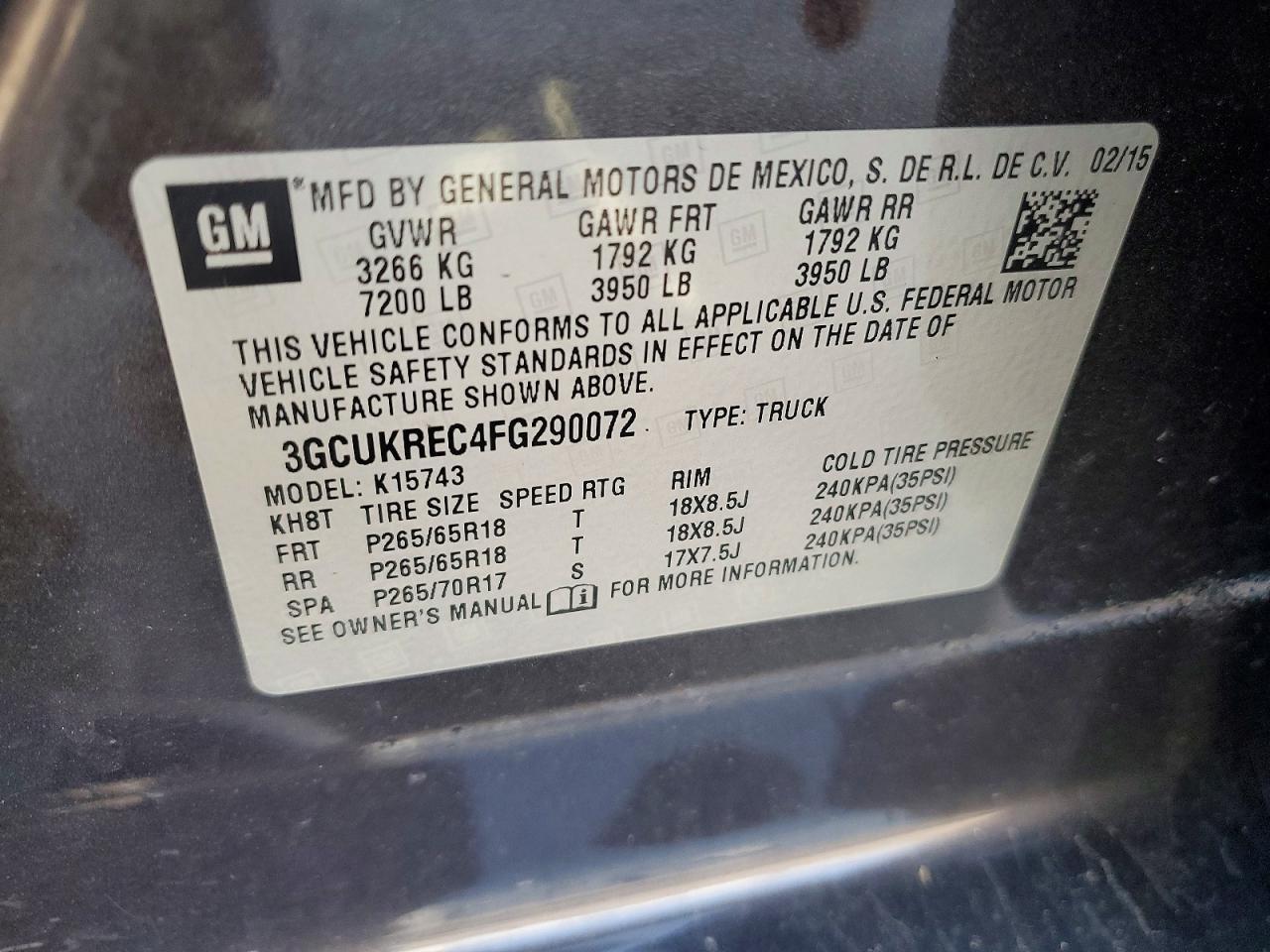 2015 Chevrolet Silverado K1500 LT