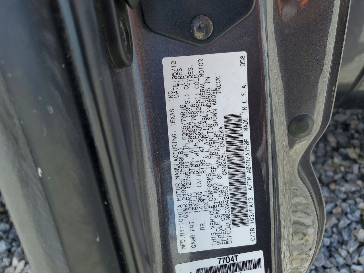 2012 Toyota Tacoma V6