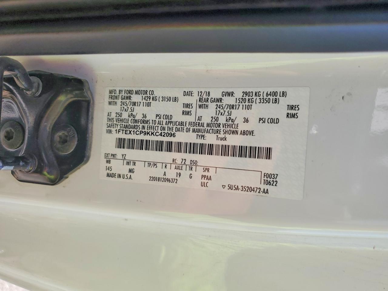 2019 Ford F150 Super Cab