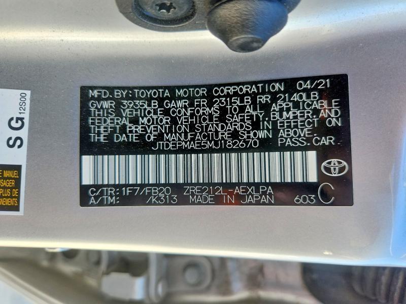 2021 Toyota Corolla le