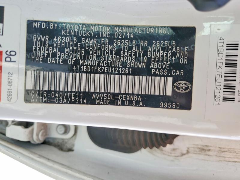 2014 Toyota Camry Hybrid le