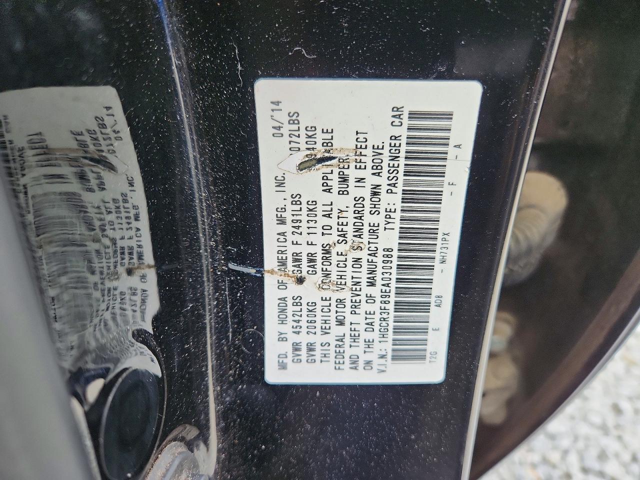 2014 Honda Accord exl