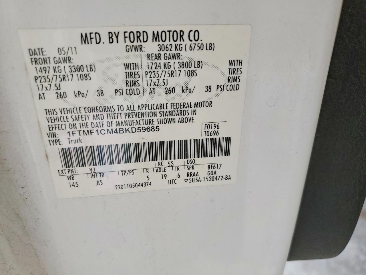 2011 Ford F150