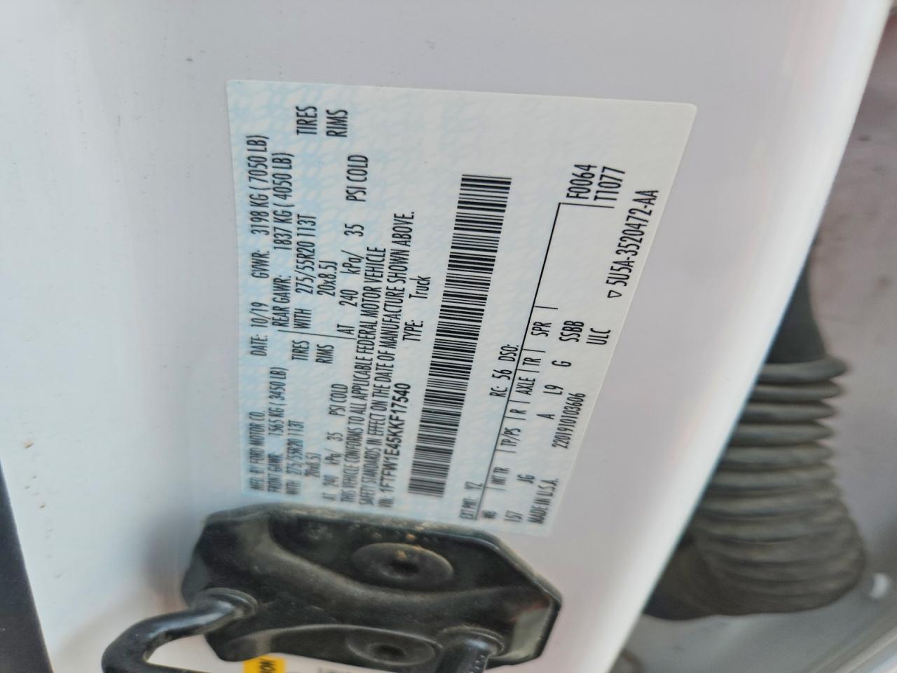 2019 Ford F150 Supercrew