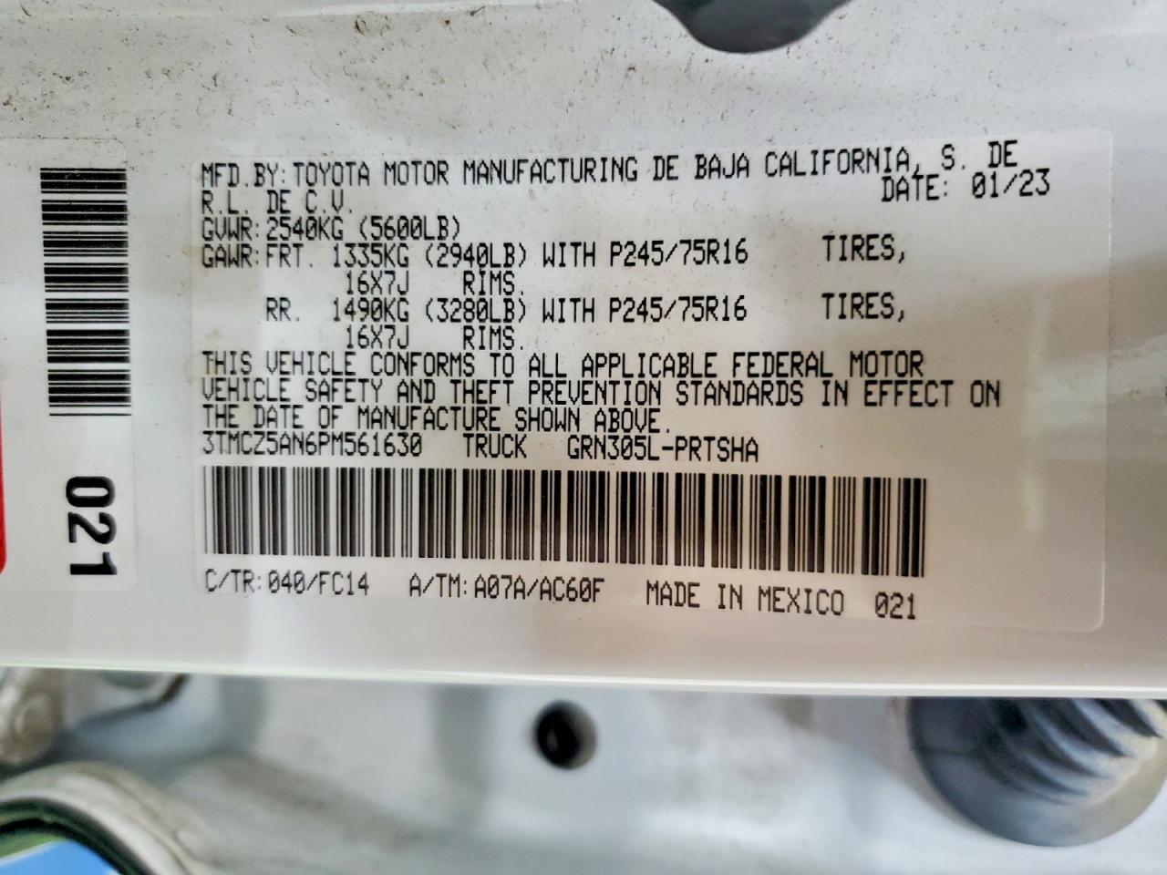 2023 Toyota Tacoma SR5 V6