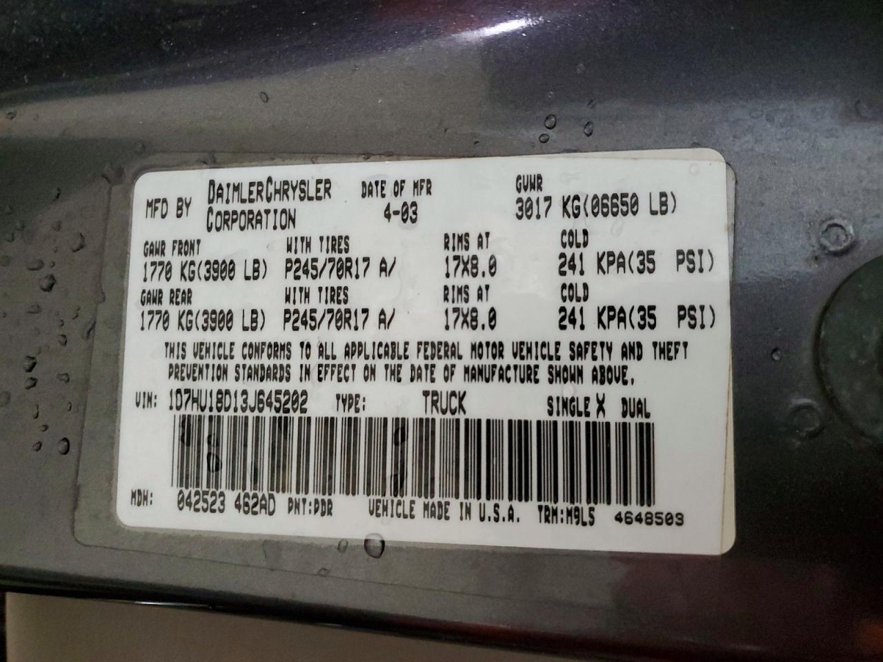 2003 Dodge RAM 1500 ST
