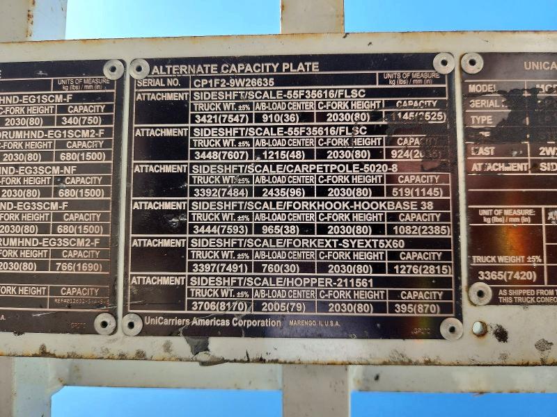 2017 Unicariers 2017 Unicarriers Forklift