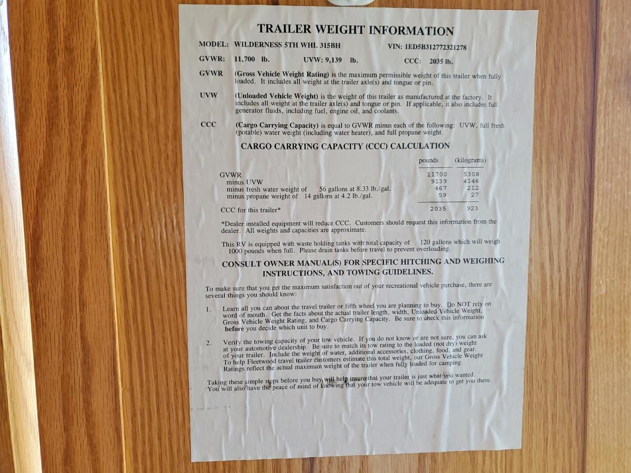 2007 Fleetwood Wilderness Camper