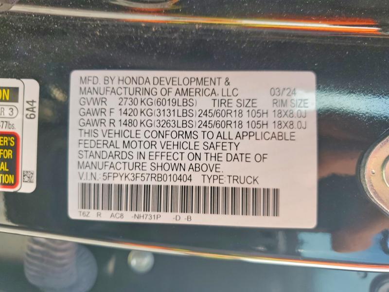 2024 Honda Ridgeline RTL
