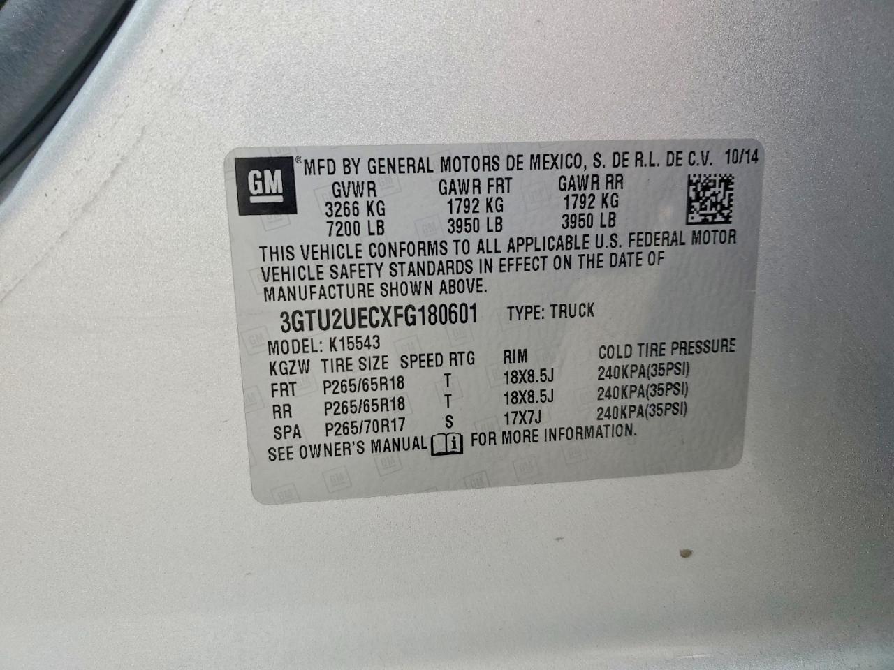 2015 GMC Sierra K1500 SLE