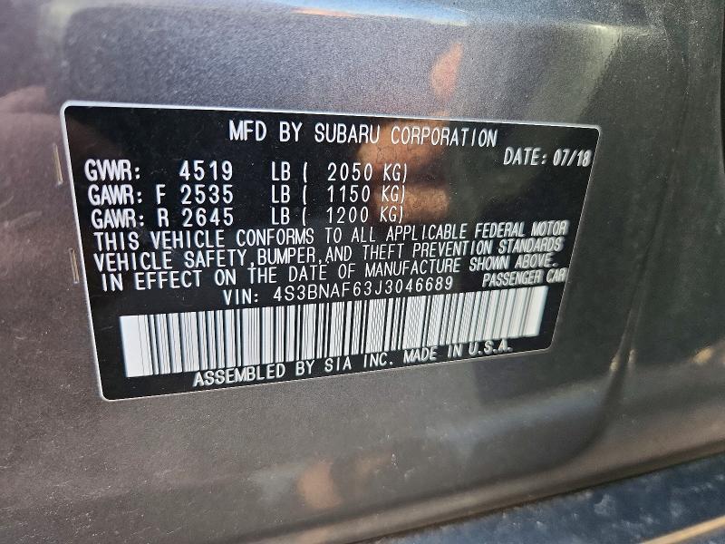 2018 Subaru Legacy 2.5i Premium