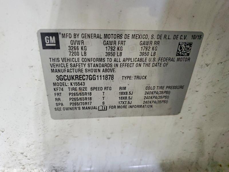 2016 Chevrolet Silverado K1500 LT