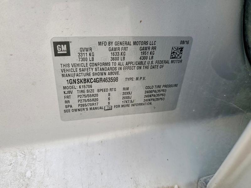 2016 Chevrolet Tahoe K1500 lt