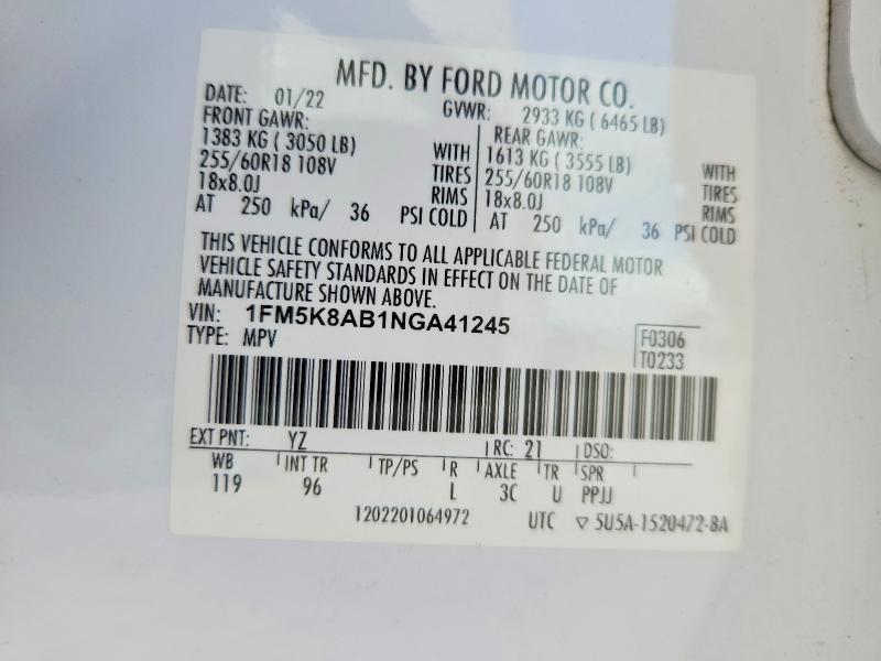 2022 Ford Explorer Police Interceptor