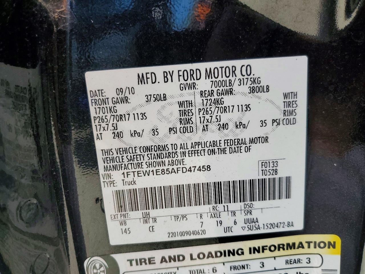 2010 Ford F150 Supercrew