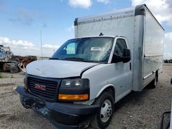 Salvage trucks for sale at Houston, TX auction: 2021 GMC Savana BOX Truck