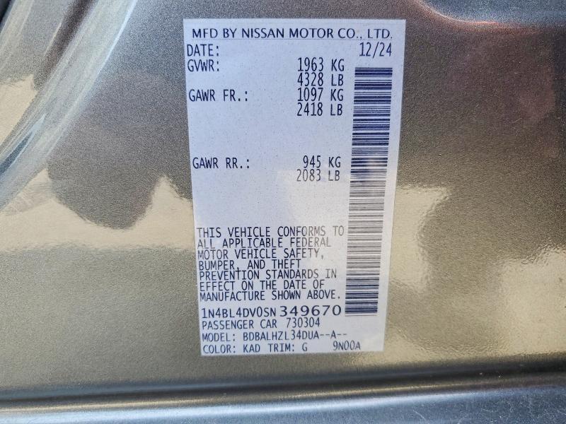 2025 Nissan Altima 2.5 sv