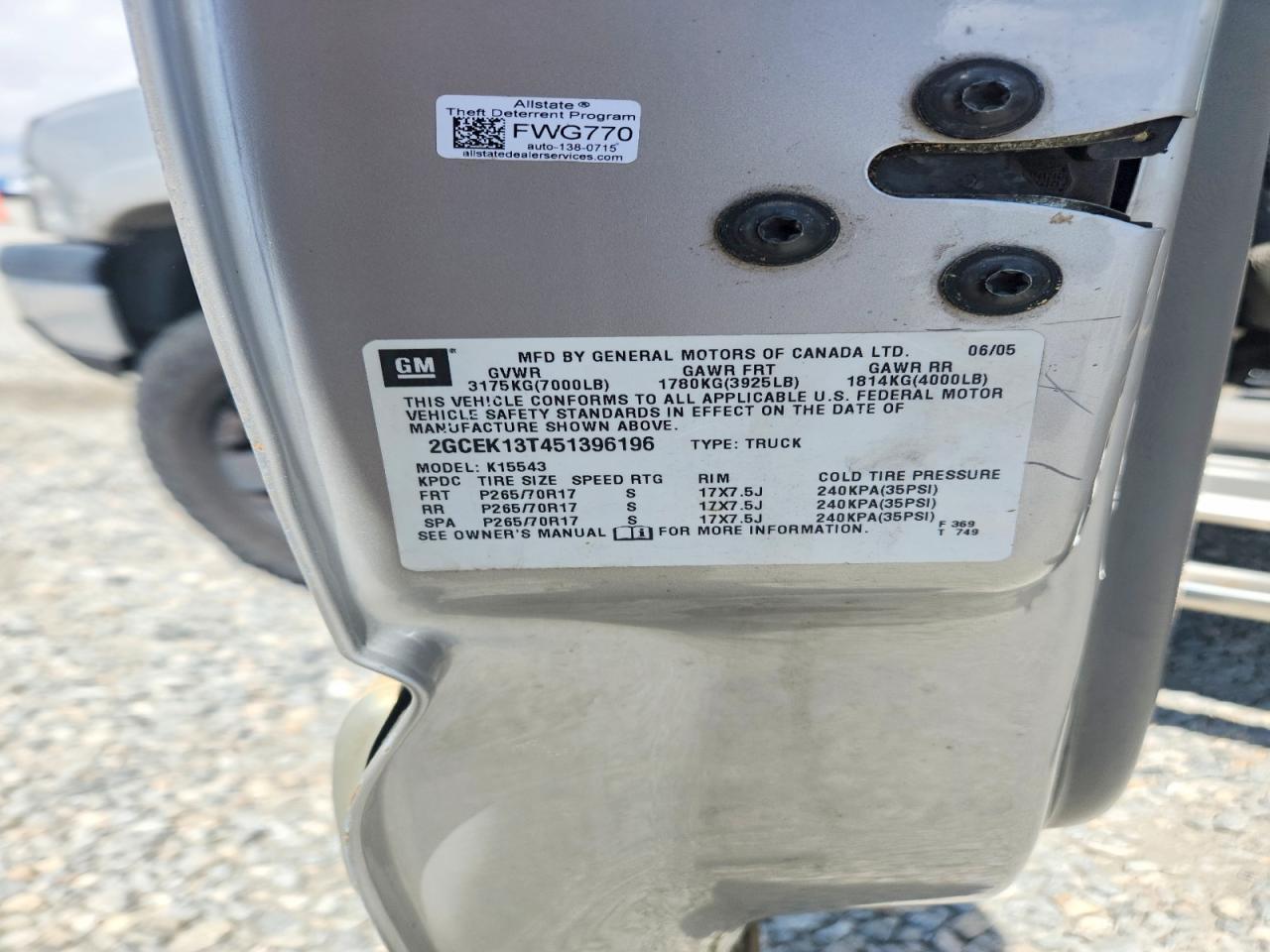 2005 Chevrolet Silverado K1500