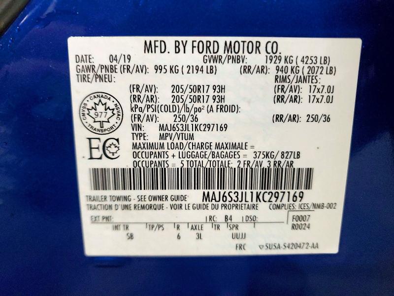 2019 Ford Ecosport ses