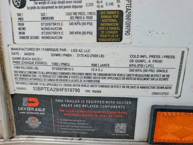 2017 Pamr 2017 LGS OB6X12TE2 Enclosed Cargo Trailer