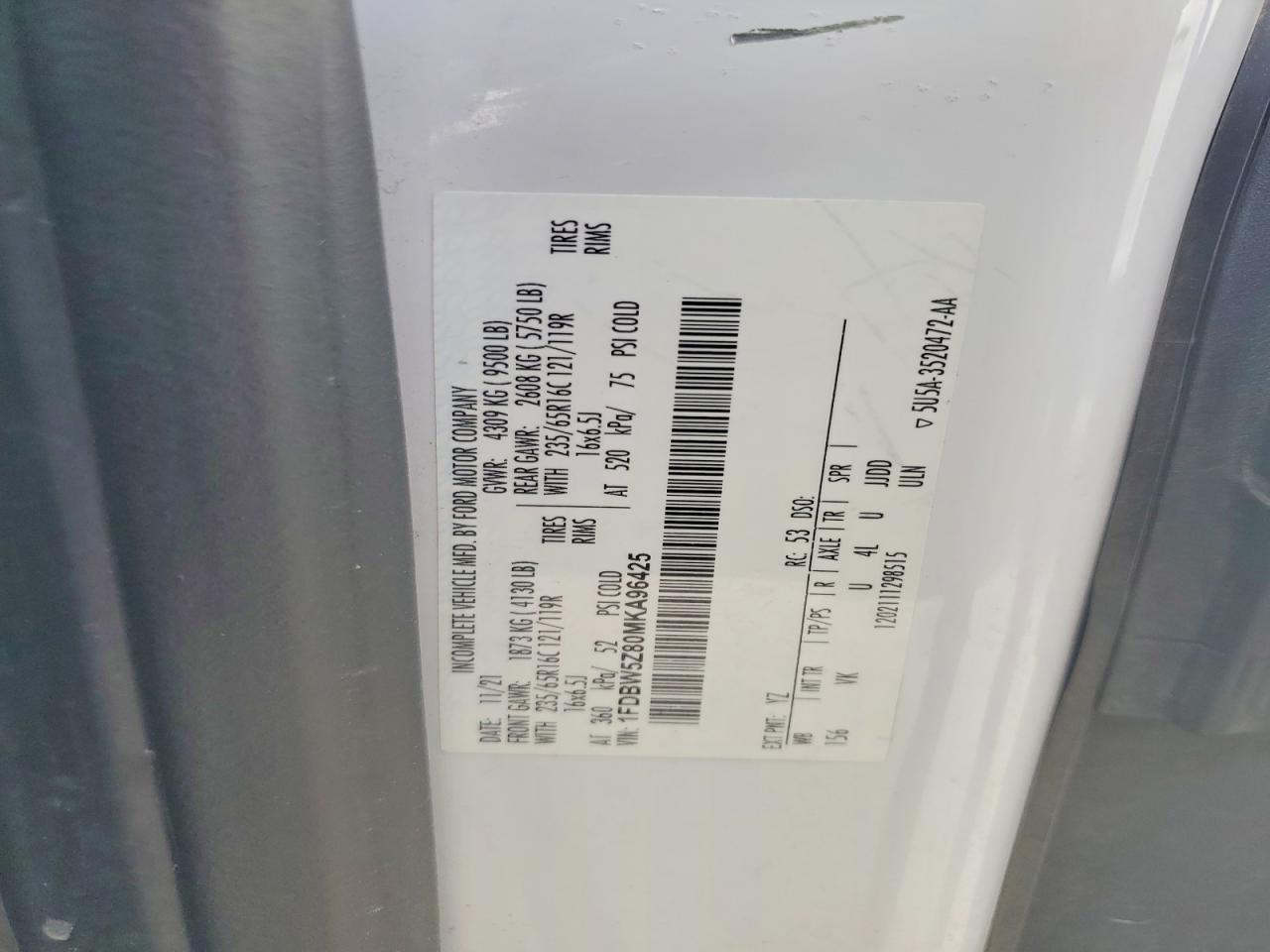 2021 Ford Transit Delivery Truck