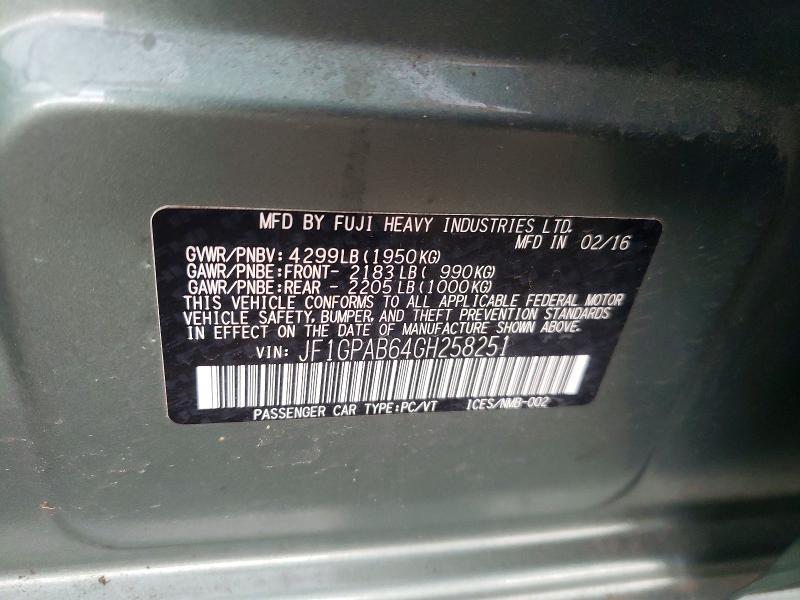 2016 Subaru Impreza Premium