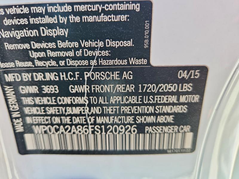 2015 Porsche Boxster