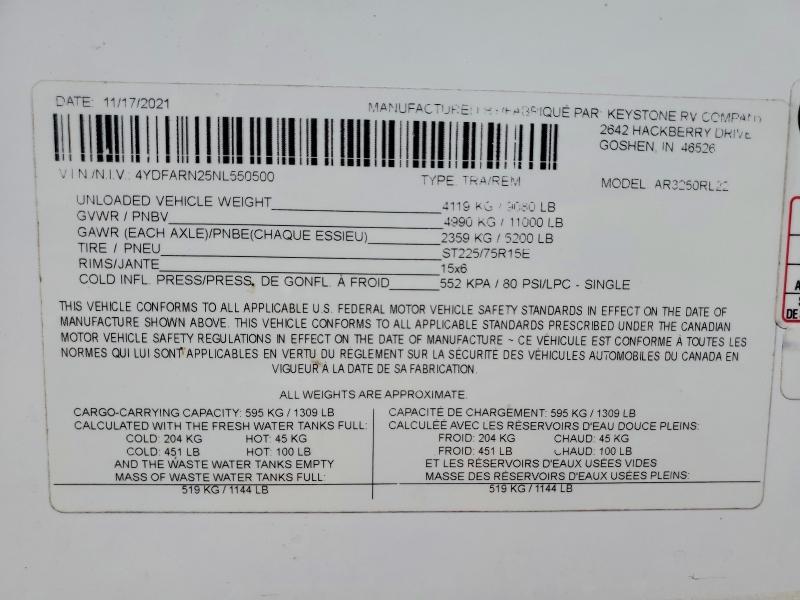 2022 Other 2022 Keystone Arcadia Camper